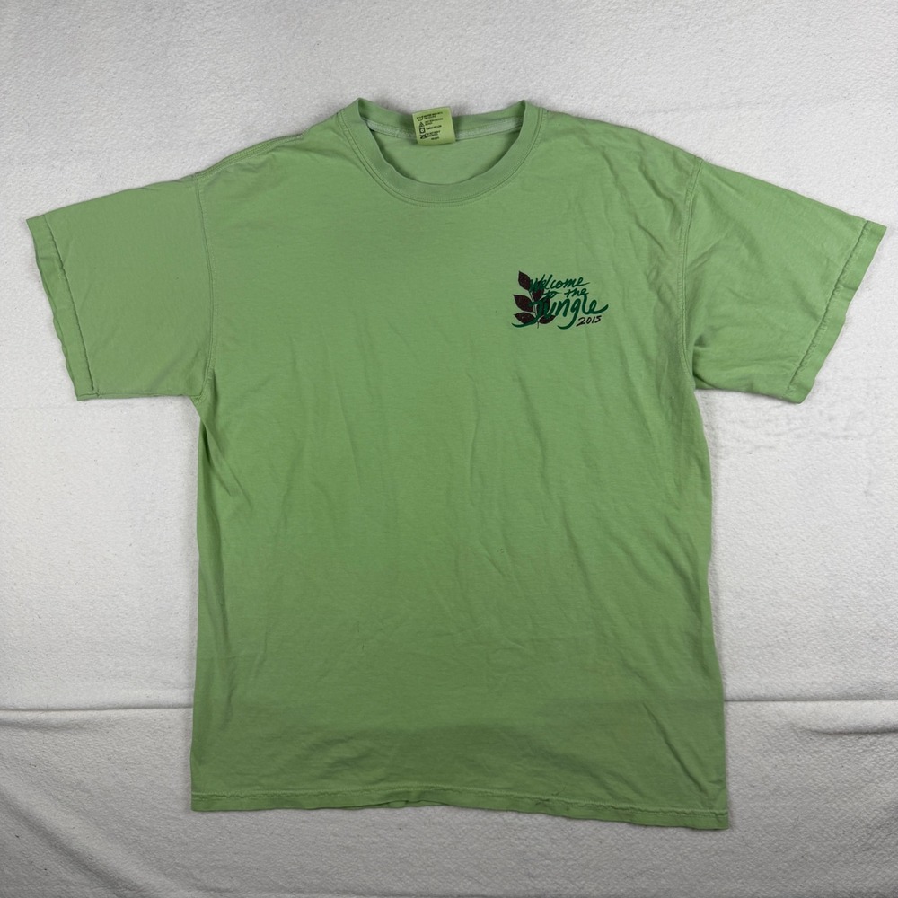 Comfort Colors Welcome to the Jungle 2015 Elan Cotillion Green T-Shirt Large